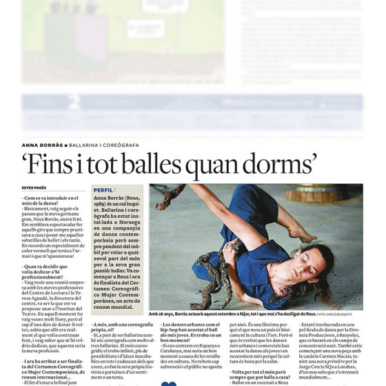 Fins i tot balles quan dorms